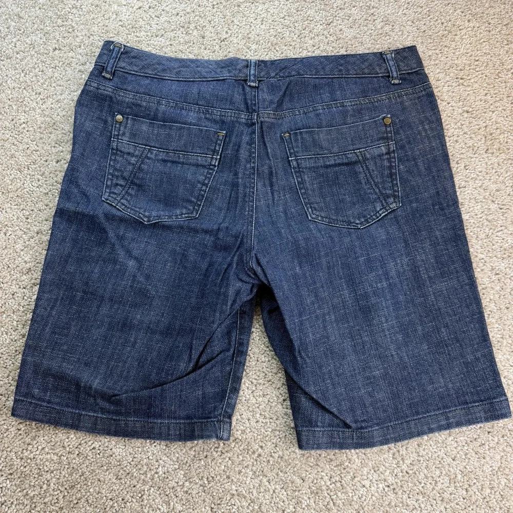 Tommy Hilfiger Denim Bermuda Shorts Womens 10 36W Blue Stretch Casual Summer